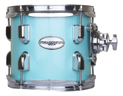 Batería Svenz Dragonfly Dgx-5 Metal Platillos, Banco. Color Blue Wave Sparkle Bws