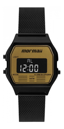 Relógio Mormaii Vintage Preto Unissex Mojh02bd/4d