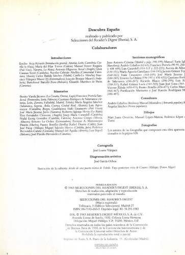Descubra España / Selecciones Del Reader Digest / 205 Itiner (Usado)