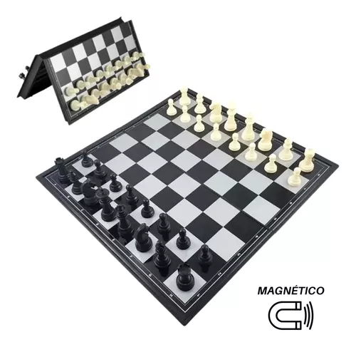 Jogo de Xadrez Magnético 25cm em Plástico Onyx