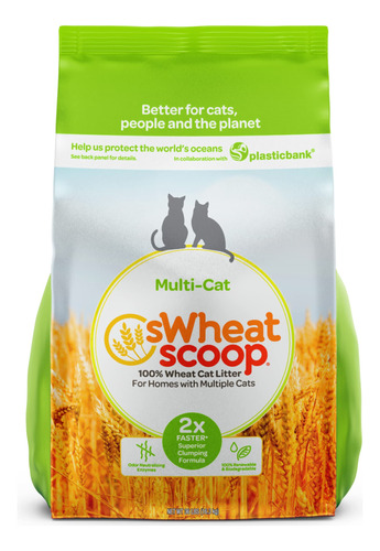 Arena Absorbente Para Gatos Swheat Scoop Multi-cat, Todo Nat