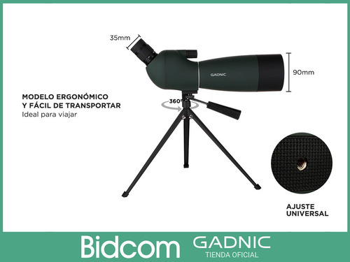 Imagen 6 de 9 de Telescopio Monocular Portátil Gadnic + Tripode