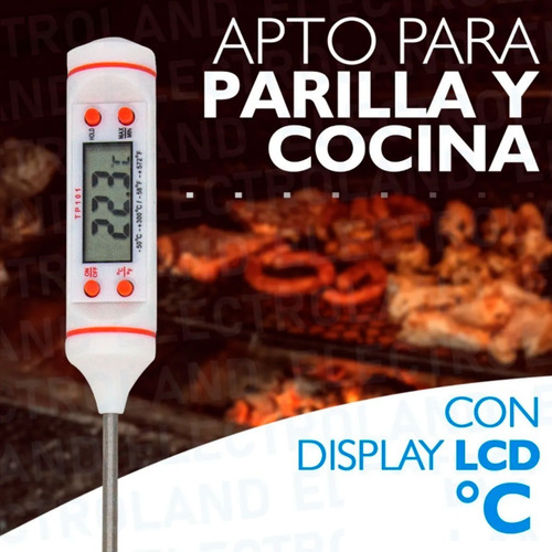 Imagen 7 de 10 de Termometro Digital Pincha Carne Y Otros Alimentos -50 A 300°