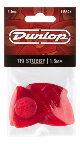 Uñetas De Guitarra Y Bajo Tri Stubby 1,5 Mm Pack De 6