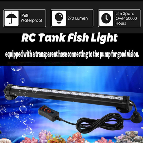 Lámpara Led De Burbujas De Aire Para Acuario Sumergible Que