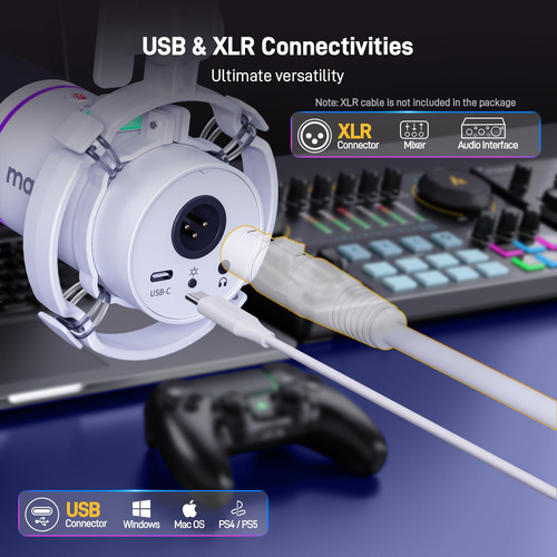 Micrófono Maono Pd200xs Dynamic Usb/xlr Con Control De Softw