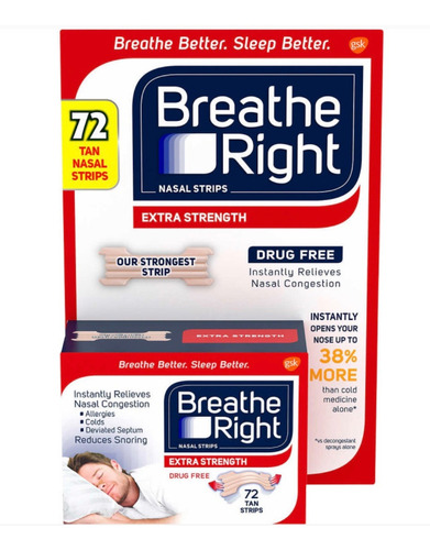 Breath Right Dilatador Nasal Extra Forte Com 72 Unidades
