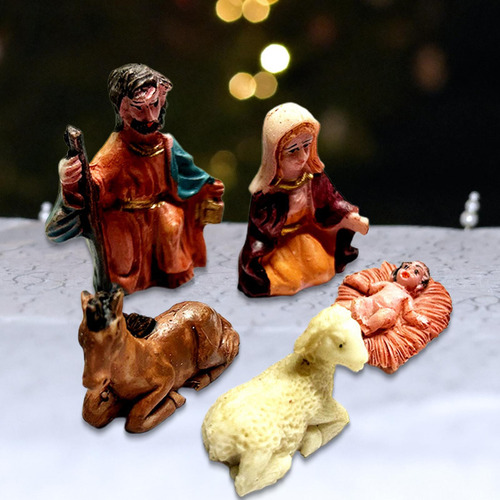 Juego En Miniatura De 5 Accesorios De Adorno Navideño Del