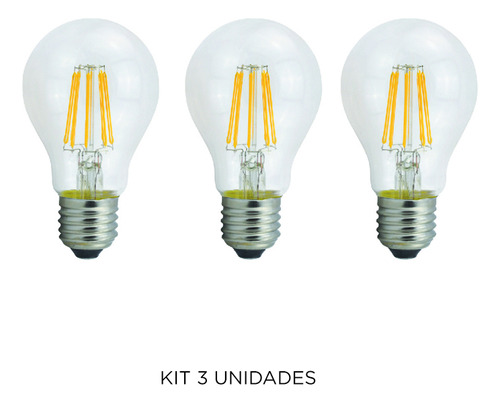 Lámpara Bulbo Led Transparente 4w Cálida - Ixec Ix1050
