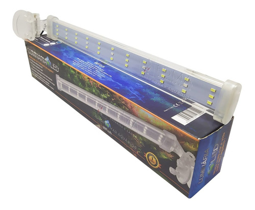 Luminária Led Wfish Wfl 40 12w Branco E Azul 40cm Bivolt