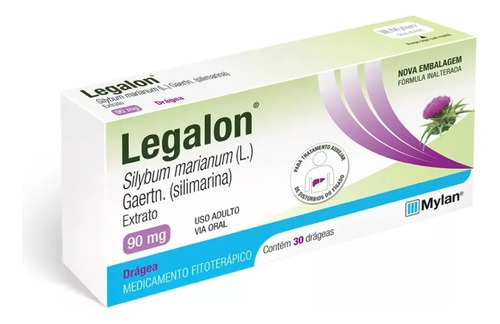 Legalon 90mg 30 Drágeas Sabor Sem Sabor