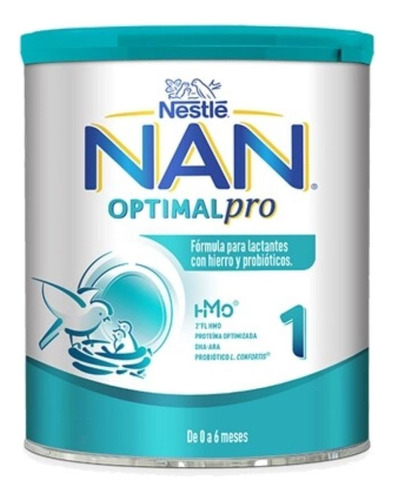 Leche de fórmula en polvo sin TACC Nestlé Nan Optimal Pro 1 en lata de 1 de 400g - 0  a 6 meses