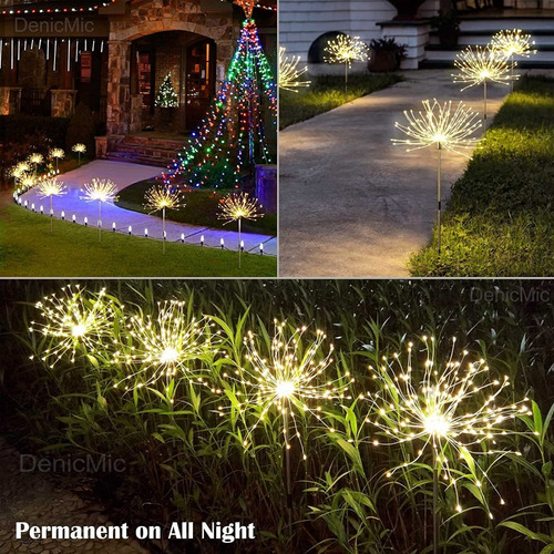 Luz Solar Para Fuegos Artificiales, 8 Modos De Iluminación,
