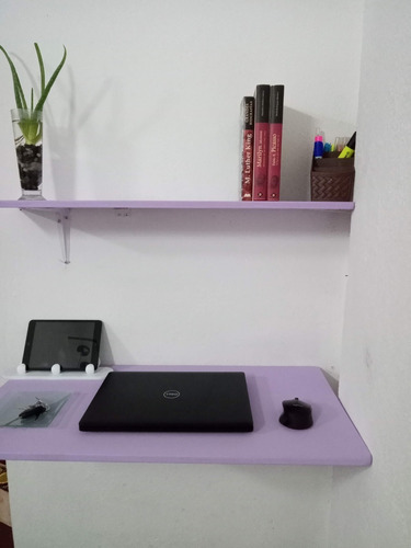 Set De Repisa Y Escritorio-mesa Colores Pastel Envío Gratis.