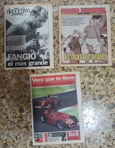 Tres Suplementos Especiales Juan Manuel Fangio - F1 Tc