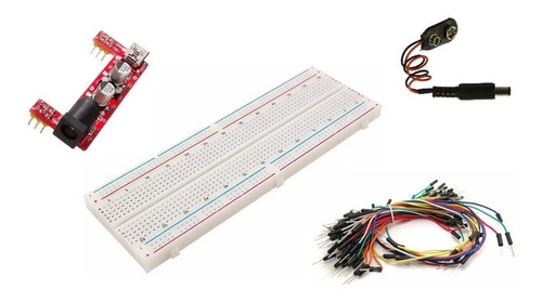 Combo Kit Protoboard Fuente 5v 3.3v Cables Macho Macho