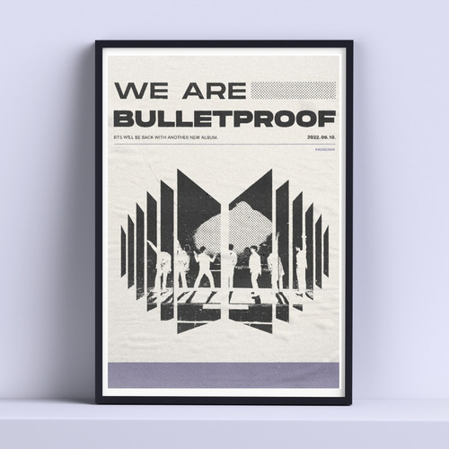 Cuadro Bts Bulletproof Decorativo 30x40cm Listo P Colgar