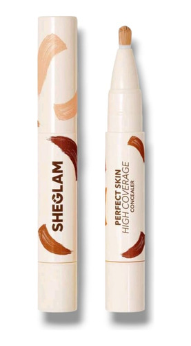 Sheglam Corrector Con Brocha Perfect Skin Alta Cobertura 