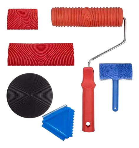 Conjunto De Herramientas De Pintura De Grano De 6 Estilo A