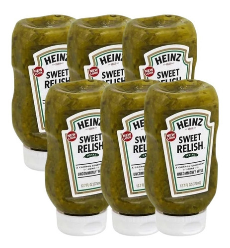 Aderezo Sweet Relish Heinz 375gr. Origen Usa Pack X6