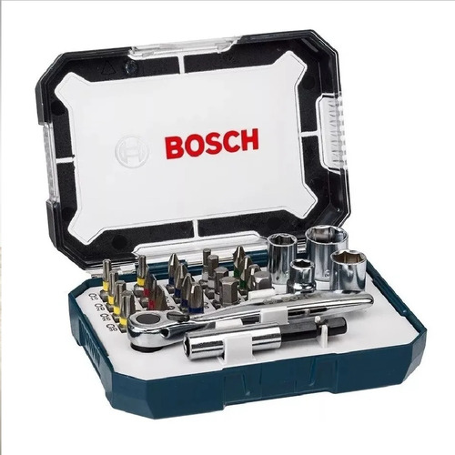 Set Bosch 26 Piezas Puntas Tubos Crique Para Atornillar