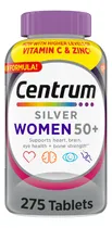 Comprar Centrum Silver Women  50 +  275 Tablets  Importado