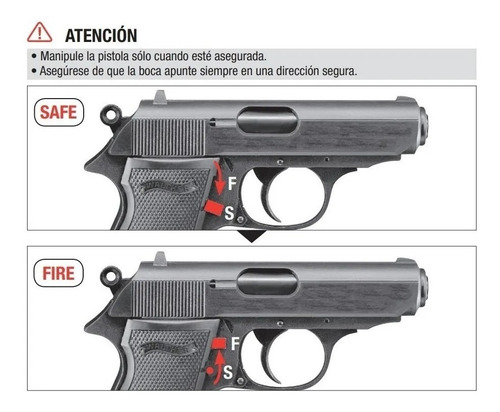 Pistola Co2 Walther Ppk/s Co2 4,5mm 15 Tiros Bw