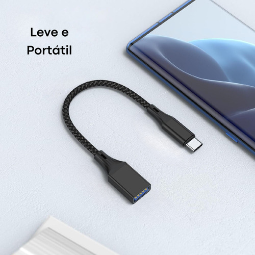 2 Cabo Adaptador Usb-c 3.0 P/ Usb 3.0 Otg Conector Pendrive