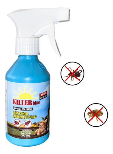 Anti Pulgas Killer Blue 250 Eficaz Contra Carrapatos E Pulga