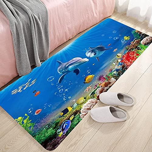 Carpeta De Baño De Memoria De Dolfín Azul Azul De Dolfín De