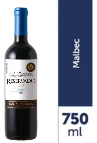 Vinho Tinto Chileno Reservado Malbec 750ml Santa Carolina
