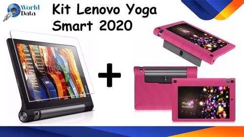 Funda  Lenovo Yoga Smart 2020 En Silicona Mas Mica De Vidrio