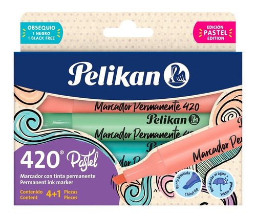 Marcadores Pastel Permanentes Pelikan 420 X 4