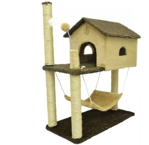 Arranhador House Para Gatos Rede+casinha+ Sisal