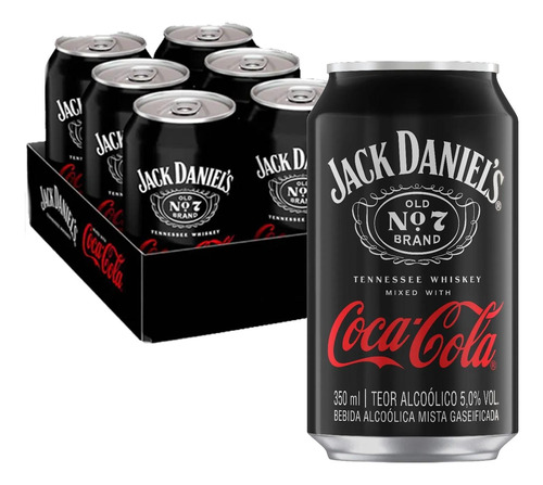 Jack Daniels & Coca-cola 350ml (6 Latas)