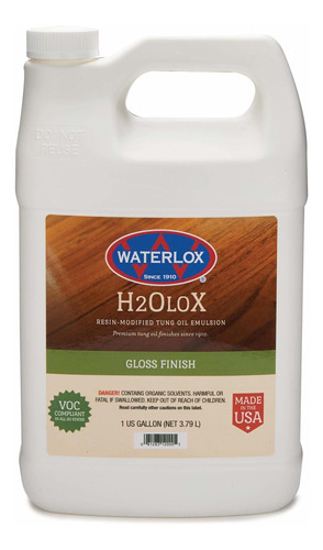 Waterlox H2olox A Base De Agua, Acabado Brillante, Galón