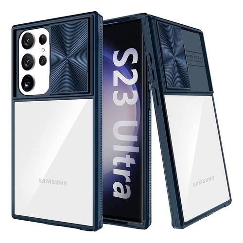 Funda Para Samsung Galaxy S23 Ultra Azul Cubierta Deslizante