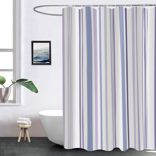 Crtpod Cortina Ducha Raya Vertical Para Baño Minimalismo 12