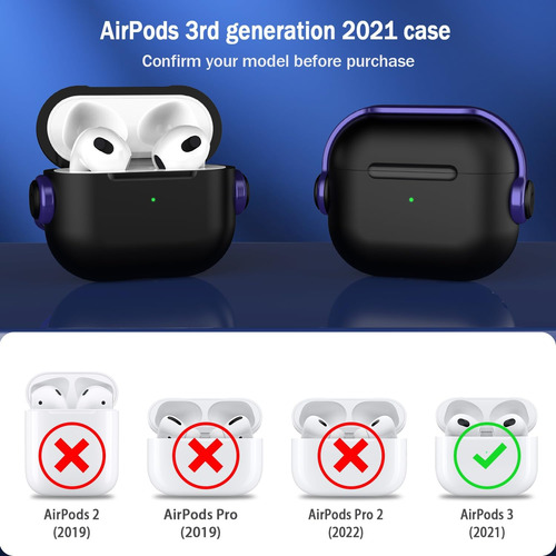 R-fun Funda Para AirPods De 3.ª Generación Con Bloqueo Segur