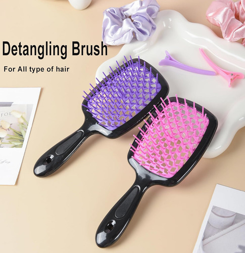 Juego De 14 Cepillos Para Cabello Rizado, Juego De Peines Para Peinar El Cabello