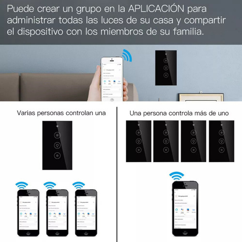 Y Inteligente Wifi Rf433 Dimmer Regulable Interruptor Moes