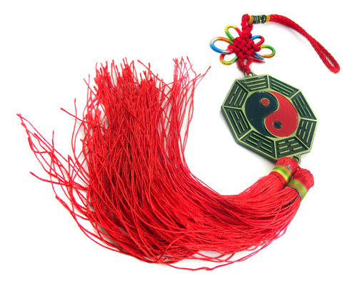 Baguá Do Feng Shui C/ Espelho Mandala 7 Cm Metal Yin Yang