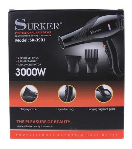 Secador De Pelo/cabello 3000w Frio Caliente Surker Sk-3901