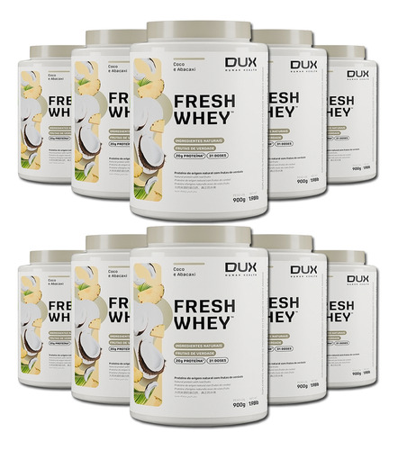 10 Un Proteína Em Pó Natural / Fresh Dux Pote 900g