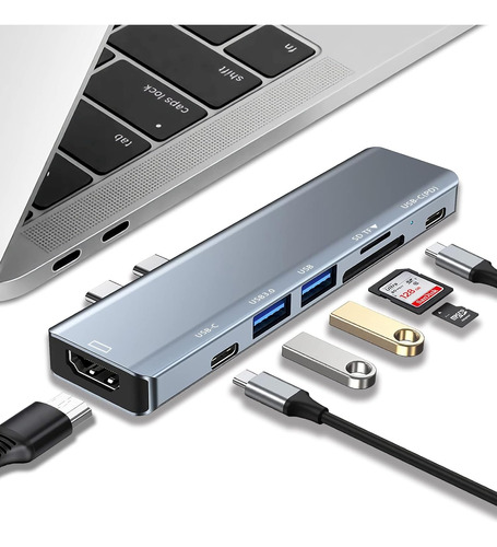 Adaptador Usb C Hub Thunderbolt 3 Hdmi Para Macbook Air/pro