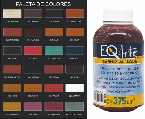 Barniz Al Agua Eq Arte X 5 Unid. De 375 Cc