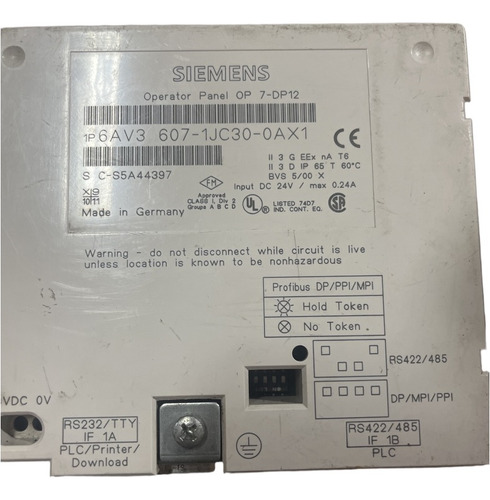 Ihm Operator Panel Op Dp12 6av3 607 1jc30 0ax1 (Usado)