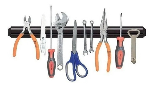 Imagen 5 de 7 de Barra Magnética Imán 38cm Cuchillos Utensilios Herramientas