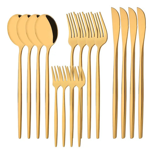 Cubiertos, Cuchillo Y Tenedor Para Tartas, 16 Unidades, Cuch