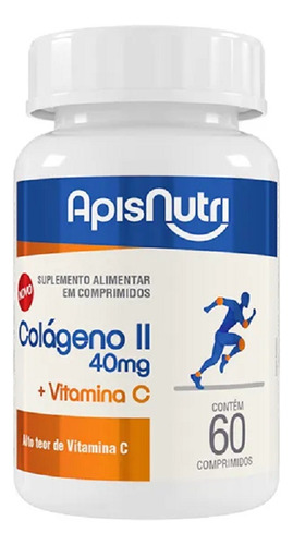 Colágeno Tipo Ii + Vitamina C 40mg 60 Comp Apisnutri